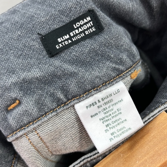 Veronica Beard Logan Belted High Rise Straight-Leg Jeans in‎ Kodiak size 31 - Picture 7 of 11